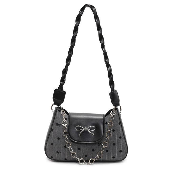 Damen Handtasche mit eleganter Schleifenverzierung und verspielter Kettenapplikation Nord Taschen
