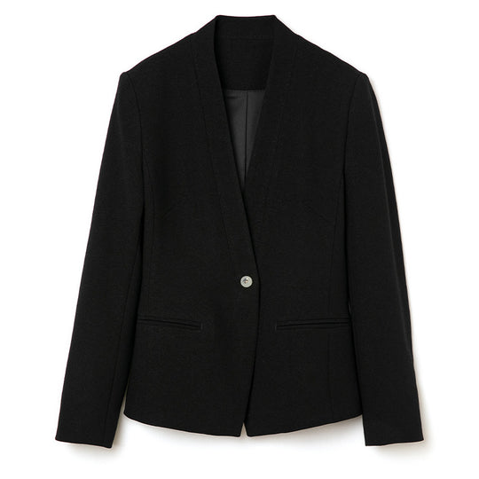 Damen Figurbetonter Ein-Knopf-Blazer mit minimalistischer V-Front und Einschubtaschen Nord Taschen