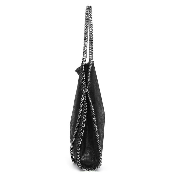 Damen Hobo-Tasche aus hochwertigem Kunstleder mit modischen Kettenakzenten Nord Taschen