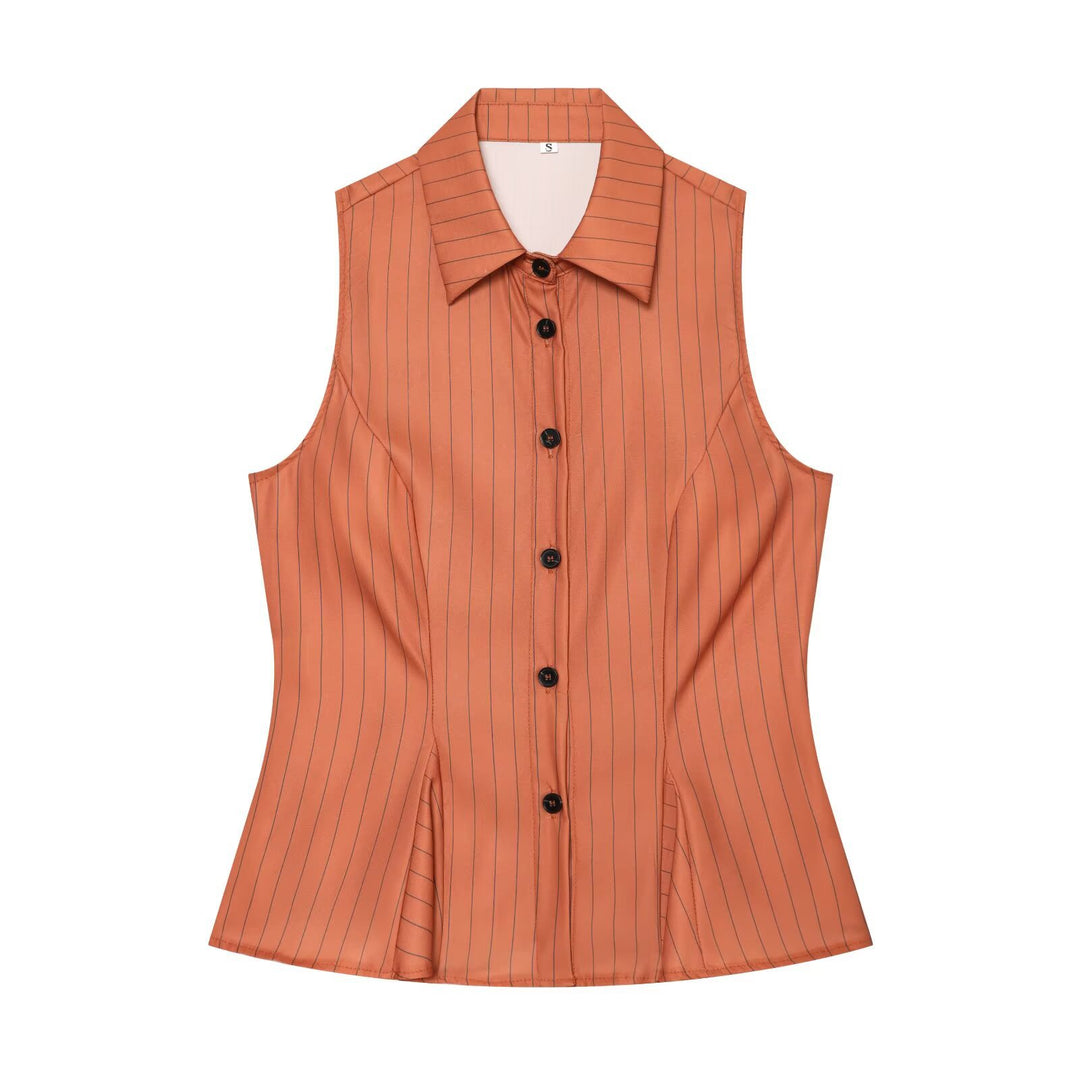 Damen Weite Nadelstreifen‑Hose mit hoher Taille und geradem Bein Nord Taschen