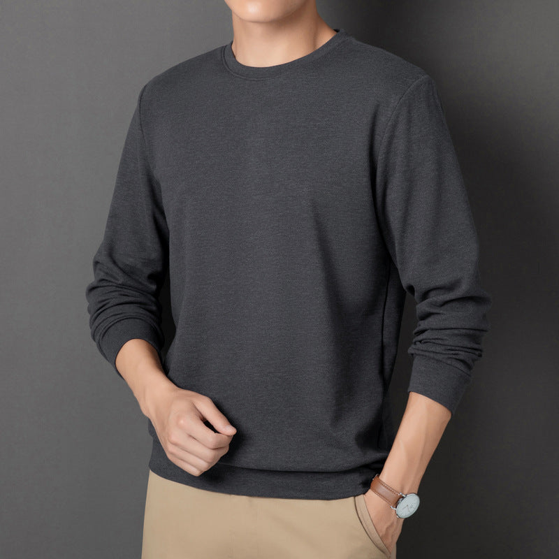 Herren Feines Rundhals-Sweatshirt aus Baumwollmix mit Regular-Fit und Rippbündchen Nord Taschen