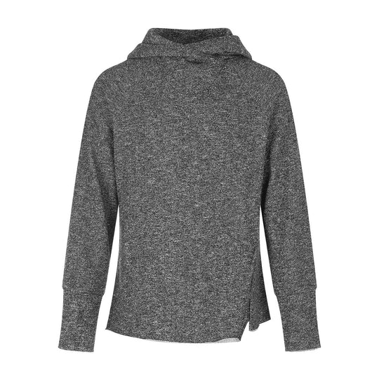 Damen Fein strukturierter Strickpullover mit Schlauchkragen, Raglanärmeln und seitlichem Schlitz Nord Taschen
