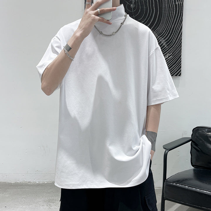 Herren oversized Rollkragen-T-Shirt mit halblangen Ärmeln und lässiger Boxy-Passform Nord Taschen