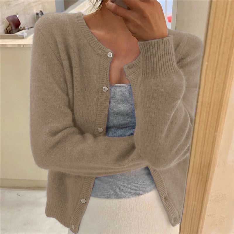 Damen kuschelige Strickjacke
