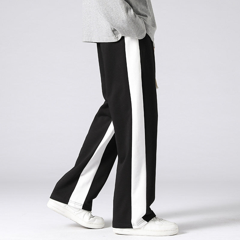 Herren Weite Trackpants mit kontrastseiteneinsätzen, elastischem Bund & Kordelzug Nord Taschen