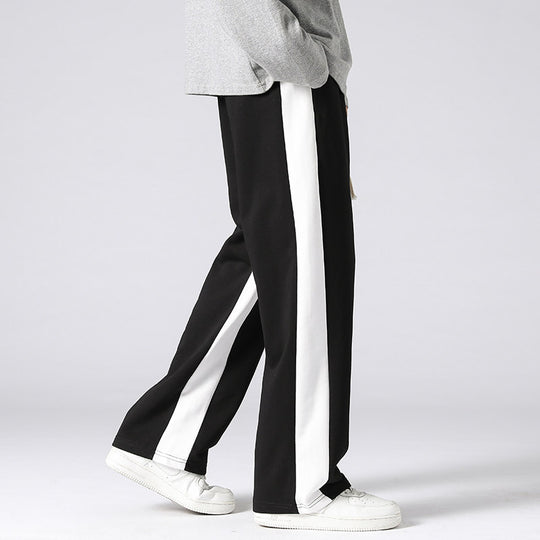 Herren Weite Trackpants mit kontrastseiteneinsätzen, elastischem Bund & Kordelzug Nord Taschen