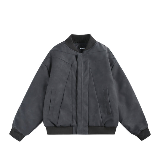 Unisex Oversize-Bomber mit minimalistischer Frontblende und strukturierter Nahtführung Nord Taschen