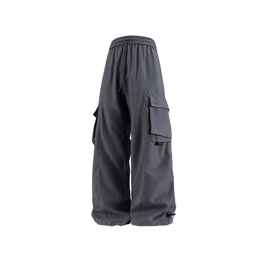 Herren weite Utility‑Cargohose im Baggy‑Cut mit Tunnelzugbund, großen Klappentaschen und verstellbarem Beinabschluss Nord Taschen
