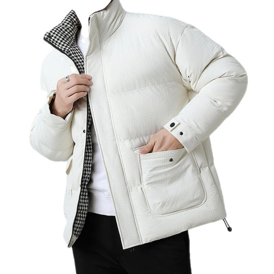 Unisex Wattierte Steppjacke mit großen Pattentaschen, Stehkragen und Ripstop-Struktur Nord Taschen