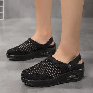 Damen  atmungsaktive Strick-Slingback Sneaker mit Luftpolstersohle Nord Taschen
