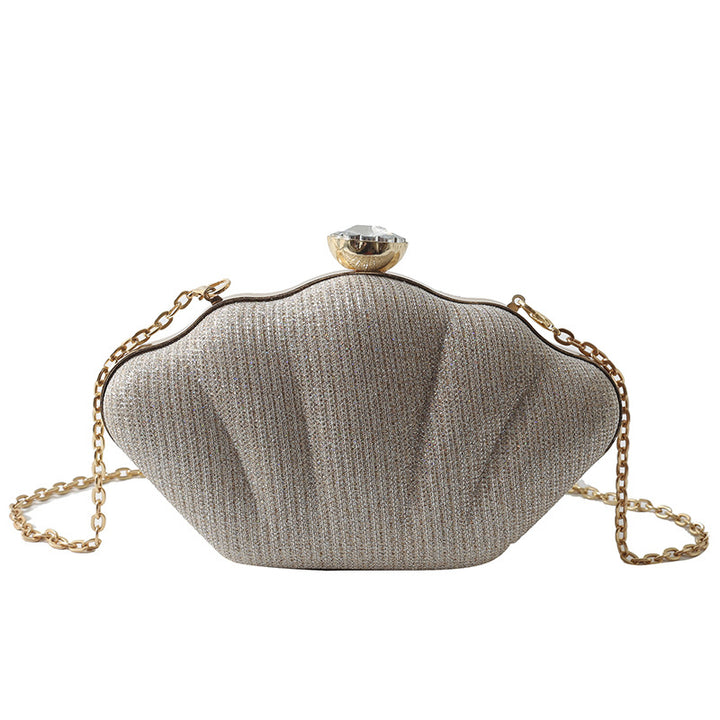 Damen elegante Clutch mit funkelndem Kettenhenkel Nord Taschen