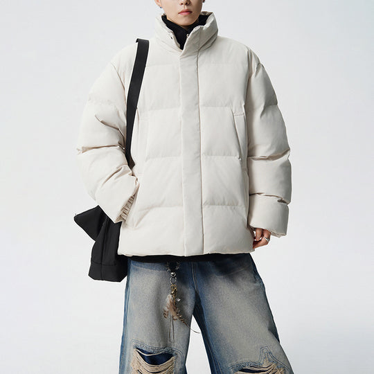 Herren Kurz geschnittene Oversize Steppjacke mit hohem Kragen Nord Taschen