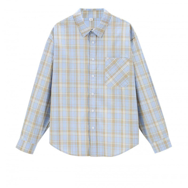 Unisex Boxy-kariertes Overshirt mit Hemdkragen und aufgesetzter Brusttasche Nord Taschen