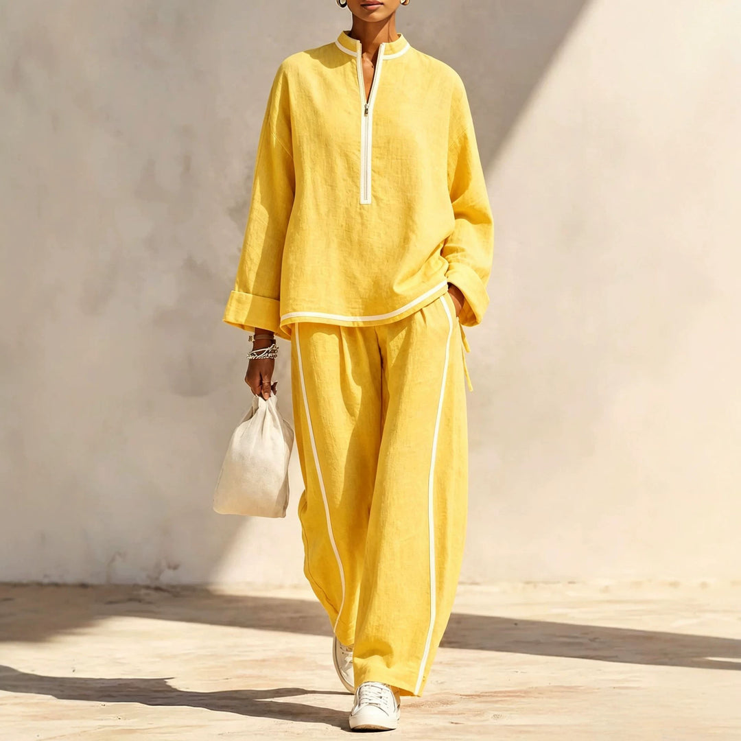 Damen Luftiges und elegantes Pyjama-Set Nord Taschen