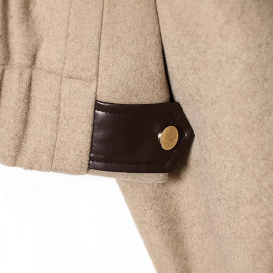 Damen Kurzjacke im Boxy‑Cropped‑Wollmix mit sichtbarem Metallreißverschluss und Kontrastmanschetten Nord Taschen