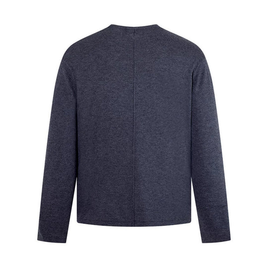 Herren Feinstrickpullover mit Rundhalsausschnitt und geradem Schnitt Nord Taschen