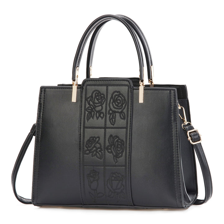 Damen elegante Tragetasche mit floralem Stickdesign Nord Taschen