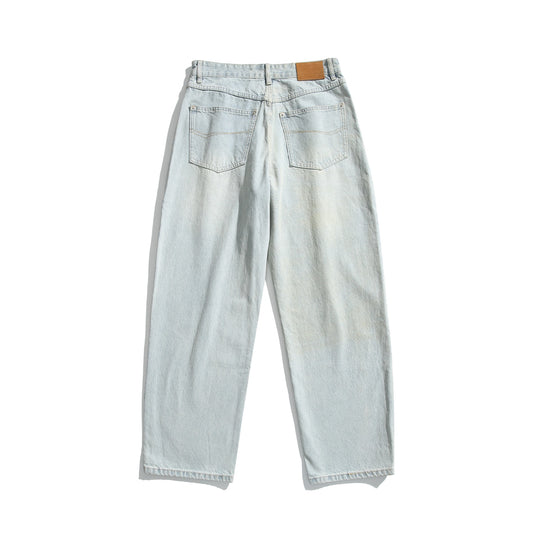 Damen Hochtaillierte Straight‑Leg Jeans mit weitem Bein Nord Taschen