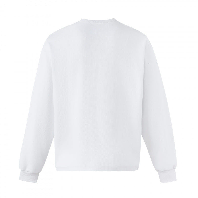 Unisex Oversize-Sweatshirt mit Henley-Ausschnitt und verschwommenem Schmetterlings-Print Nord Taschen