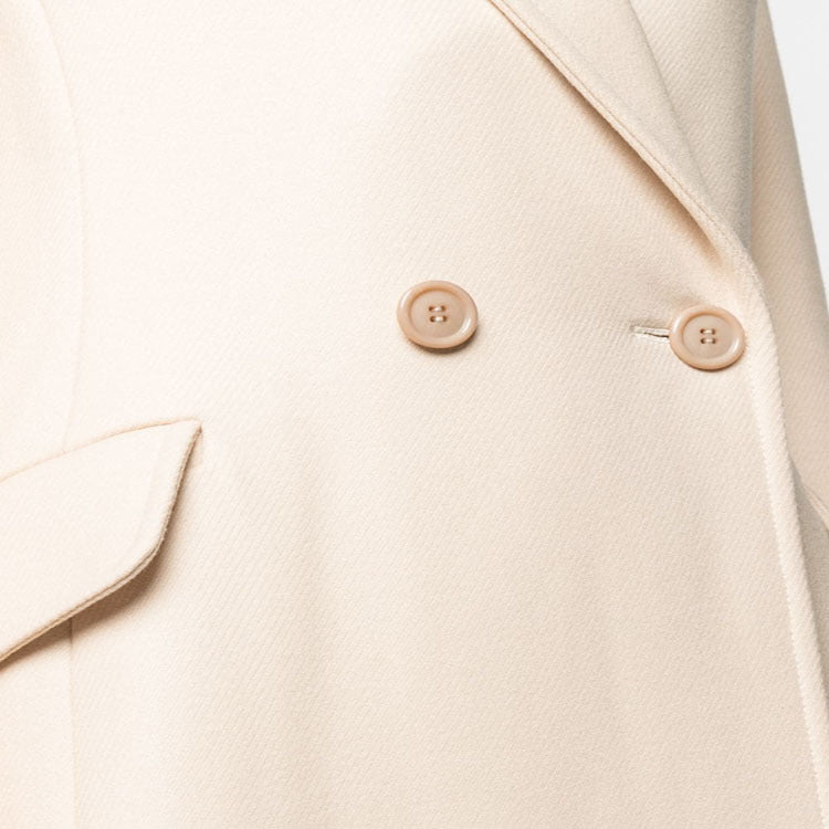 Damen Midilanger Tailoring-Mantel aus Wollmix mit schmalem Revers und kaschierendem Fall Nord Taschen