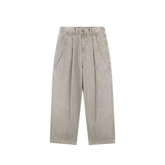 Damen Hochtaillierte Culotte-Hose mit weitem Bein, Bundfalten und soften Denimgriff Nord Taschen