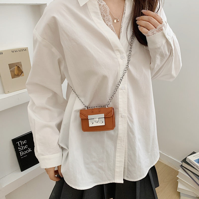 Damen modische Umhängetasche mit hochwertigem Metallverschluss Nord Taschen