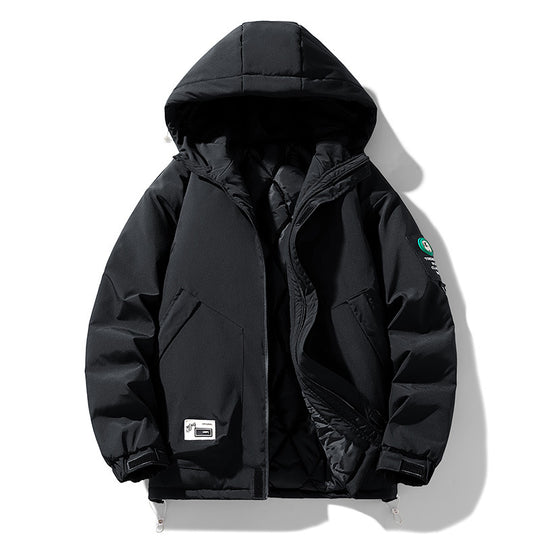 Herren Oversize-Utility-Kapuzenjacke mit verstellbarem Saum, verdecktem Reißverschluss und Multifunktions-Taschen Nord Taschen