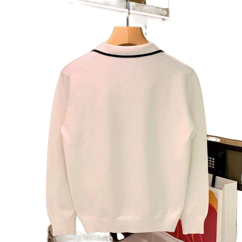 Herren Feinstrick-Polopullover mit offenem Polokragen und kontrastierter Kanten Nord Taschen