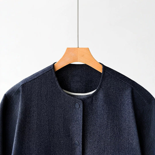 Damen Modische Jacke mit Knöpfen und praktischen Taschen Nord Taschen