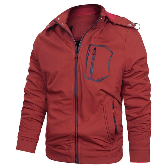 Herren Softshell-Utilityjacke mit abnehmbarer Kapuze, winddichter Membran und Reißverschluss-Brusttasche Nord Taschen