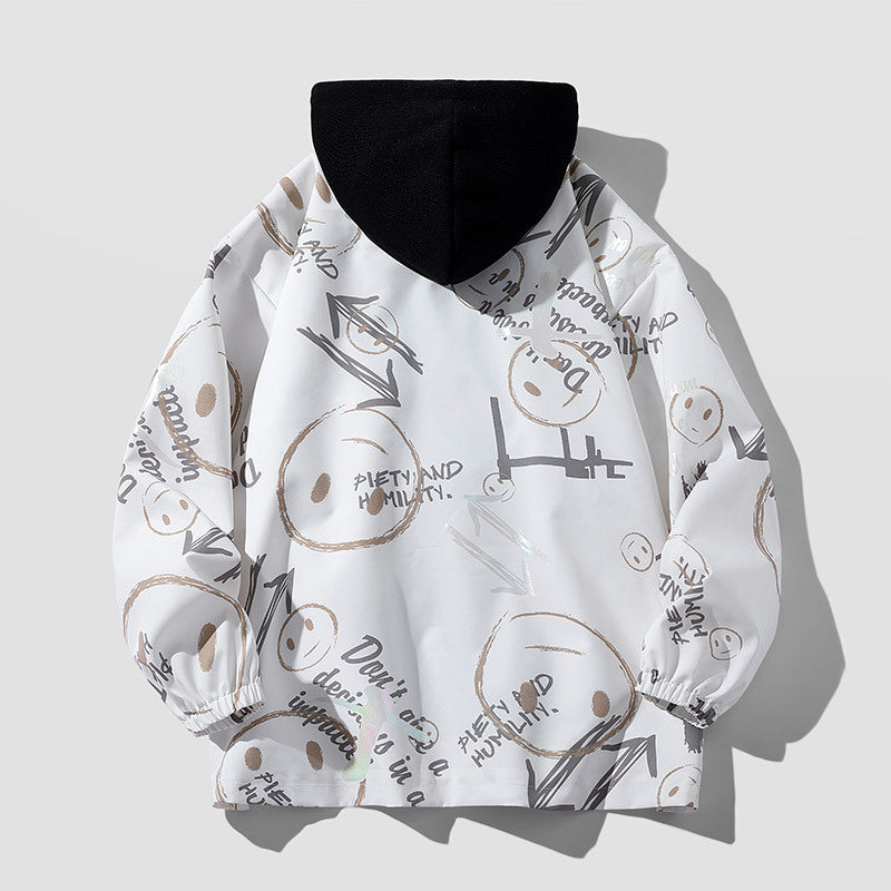 Damen Modische Kapuzenjacke mit grafischem Design Nord Taschen