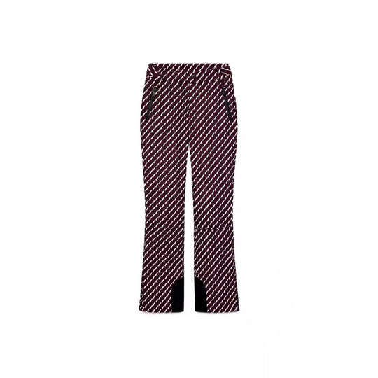 Damen 30+ taillierte Bootcut‑Skihose mit Allover‑Print, Reißverschlusstaschen und verstärktem Beinabschluss Nord Taschen