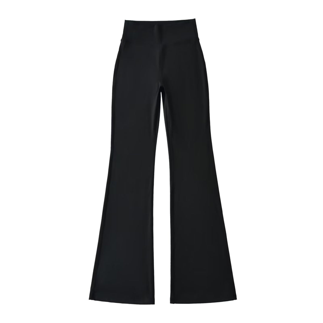 Damen Hochtaillierte ausgestellte Yoga‑Hose mit Formbund Nord Taschen