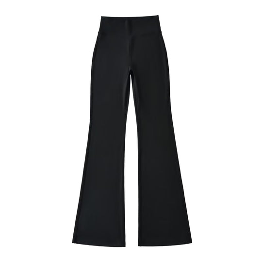 Damen Hochtaillierte ausgestellte Yoga‑Hose mit Formbund Nord Taschen