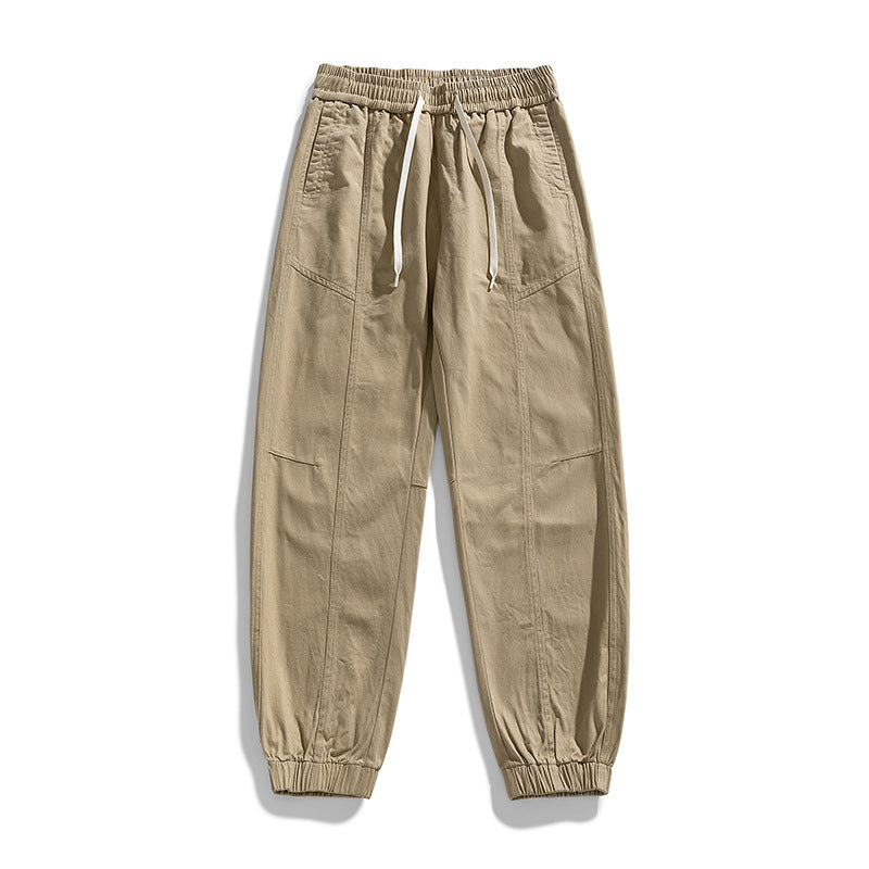 Herren Oversized Utility-Jogginghose aus robustem Baumwollmix mit Kordelbund, seitlichen Cargo‑Taschen & gerippten Bündchen Nord Taschen