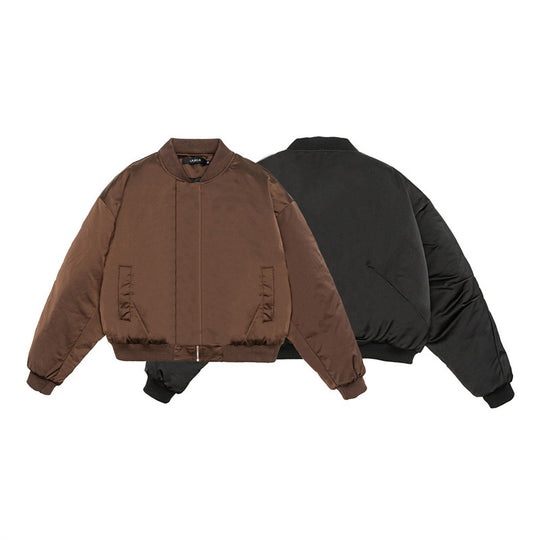 Unisex Kurz geschnittener Boxy-Puffer-Bomber mit minimalistischer Frontblende Nord Taschen