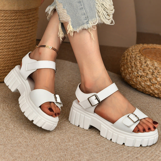 Damen Komfortable Chunky-Sandalen mit verstellbaren Riemen