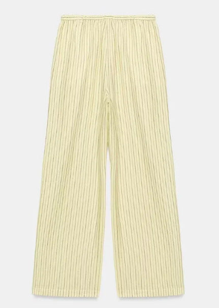 Damen Weite plissierte Loungehose mit elastischem Bund Nord Taschen