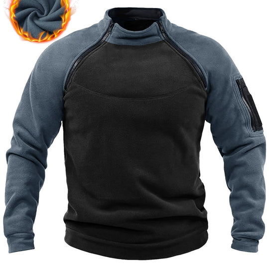 Herren Technischer Fleece-Combat-Pullover mit verstärkter Frontplatte & Schulterreißverschlüssen Nord Taschen