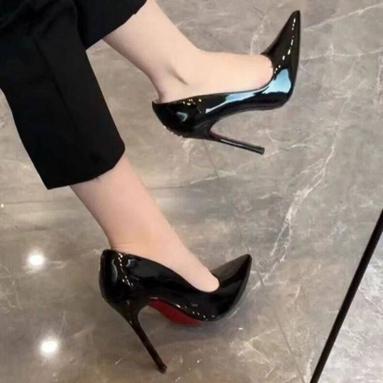 Damen elegante Stiletto-Pumps mit glänzender Oberfläche Nord Taschen