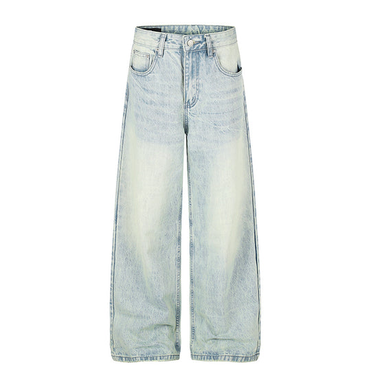 Damen Hochgeschnittene Weite Jeans im Palazzoschnitt mit weitem Bein und verwaschener Optik Nord Taschen