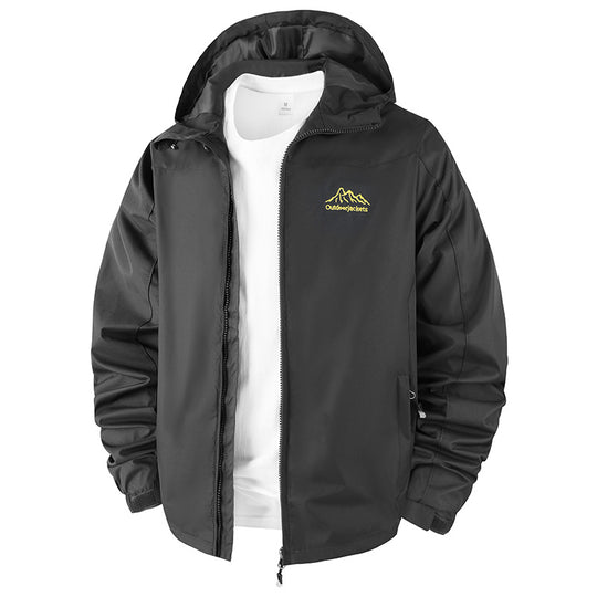 Herren Technische Outdoorjacke mit verstellbarem Kapuzendesign Nord Taschen