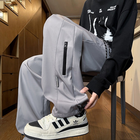 Herren Technische Oversize-Cargo-Hose mit Zip‑Beintaschen & Kordelbund Nord Taschen