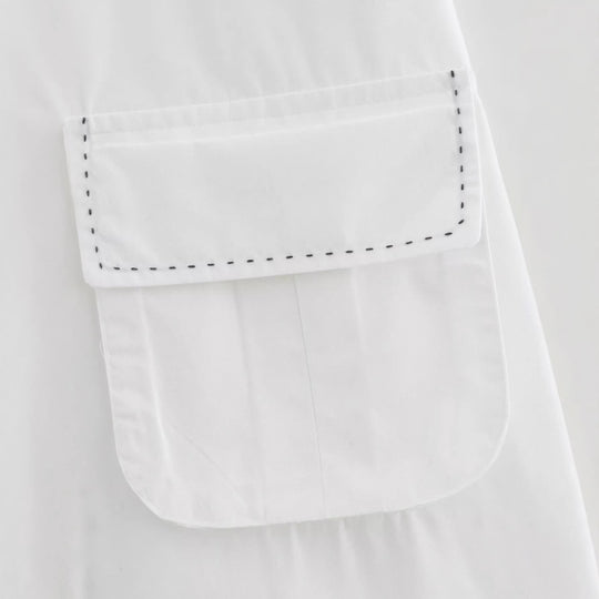 Damen Hemdbluse mit Puffärmeln, aufgesetzten Brusttaschen und dekorativer Naht Nord Taschen