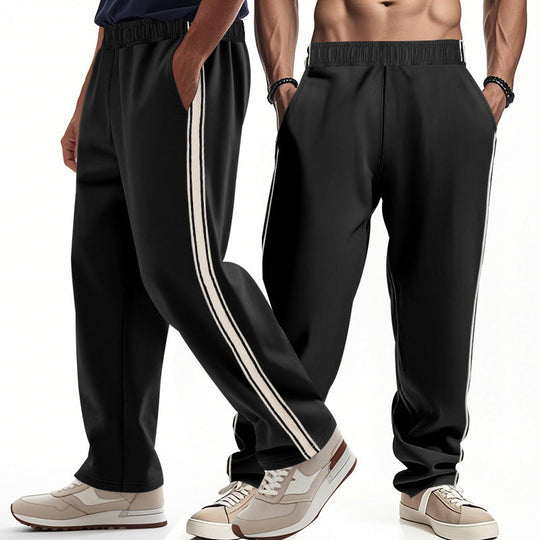 Herren Freizeit-Jogginghose mit seitlichen Streifen und elastischem Bund
