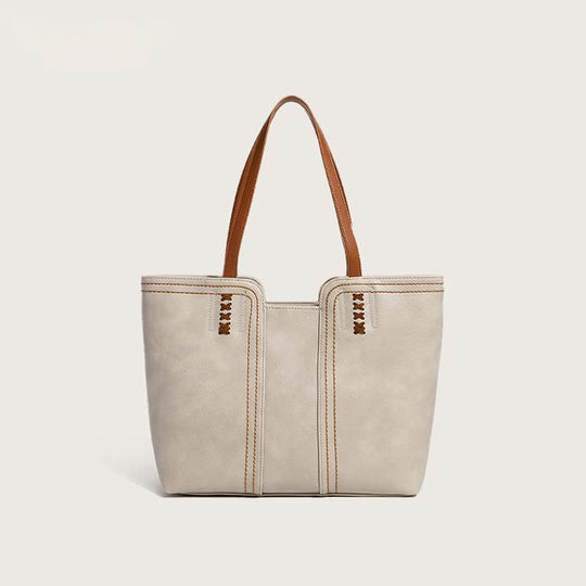 Damen Tote-Bag aus hochwertigem Kunstleder mit dekorativen Nähten Nord Taschen