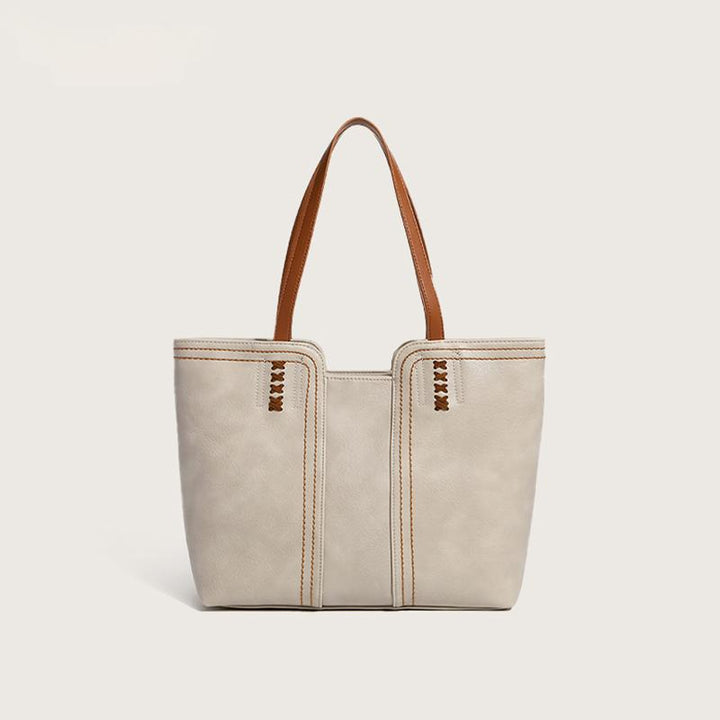 Damen Tote-Bag aus hochwertigem Kunstleder mit dekorativen Nähten Nord Taschen