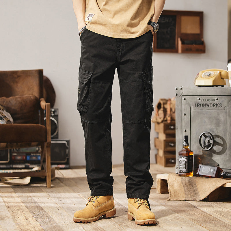 Herren Robuste Utility-Cargo-Hose mit Mehrfachtaschen, verstärkten Kniepaneelen und geradem Bein Nord Taschen