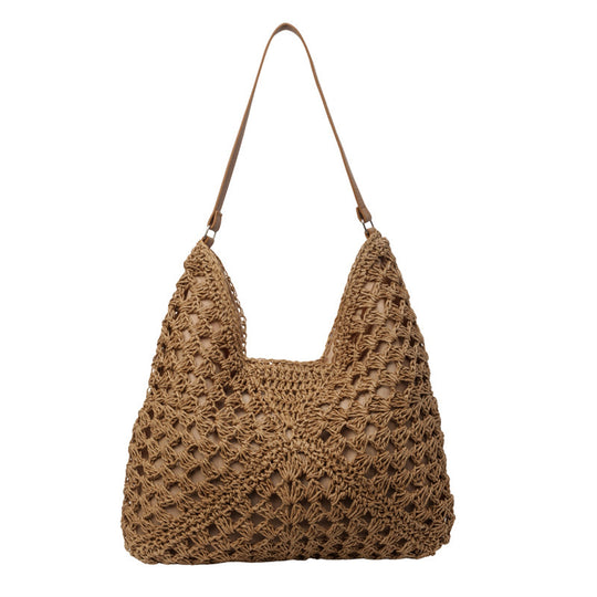 Damen Hobo-Tasche aus geflochtenem Naturmaterial mit trendigem Design Nord Taschen