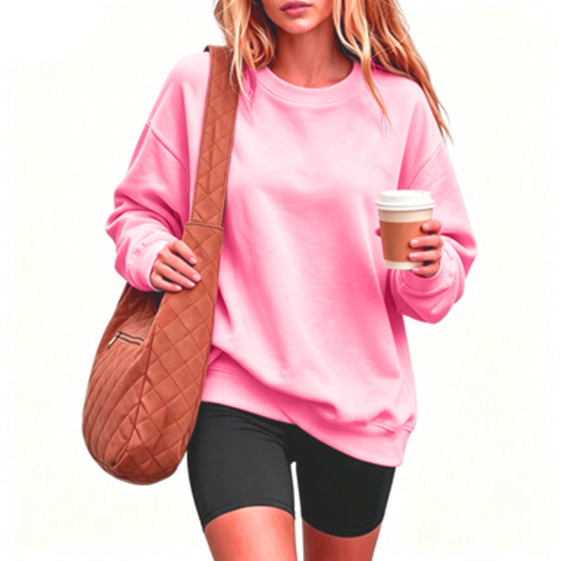 Damen Bequemer Oversized Sweatshirt Nord Taschen